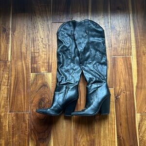 Steve Madden ranger black knee high boots